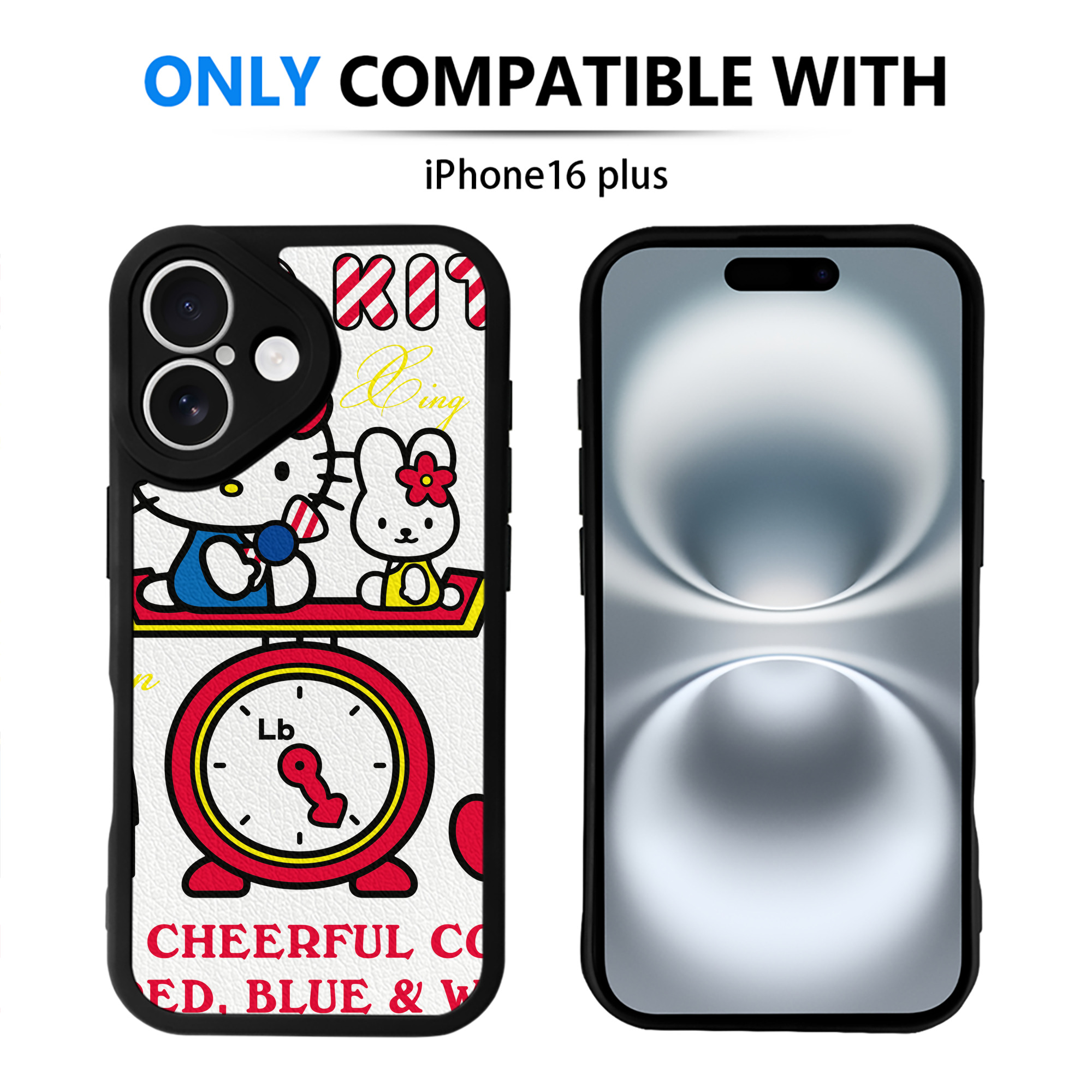 （画像用） Hello Kitty ハローキティ 【iPhone 16シリーズ対応】シリコンスマホケース（レザー調） 材質：シリコン